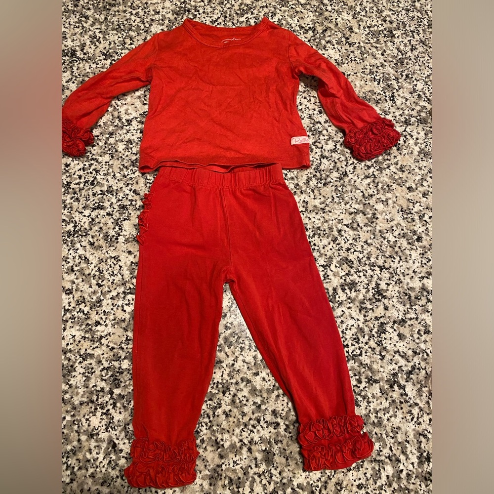 Ruffle Butts leggings & long sleeve top
